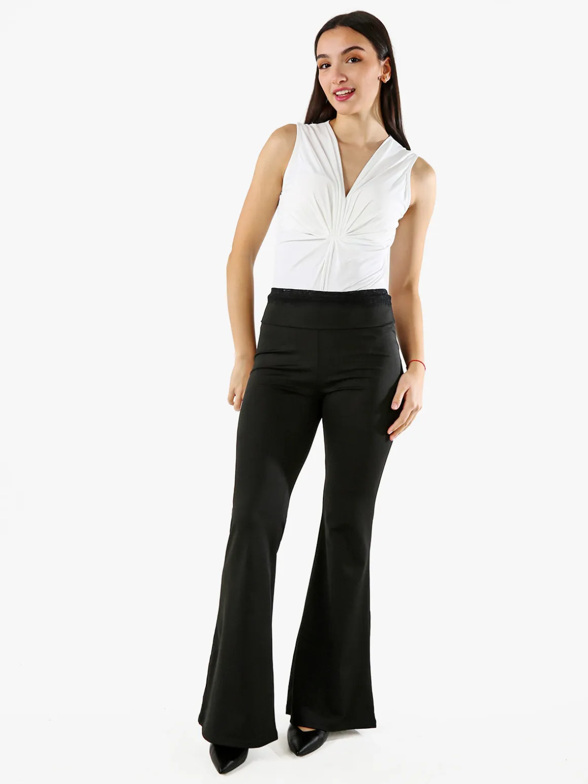 Solada Body donna smanicato con scollo a V - bianco
