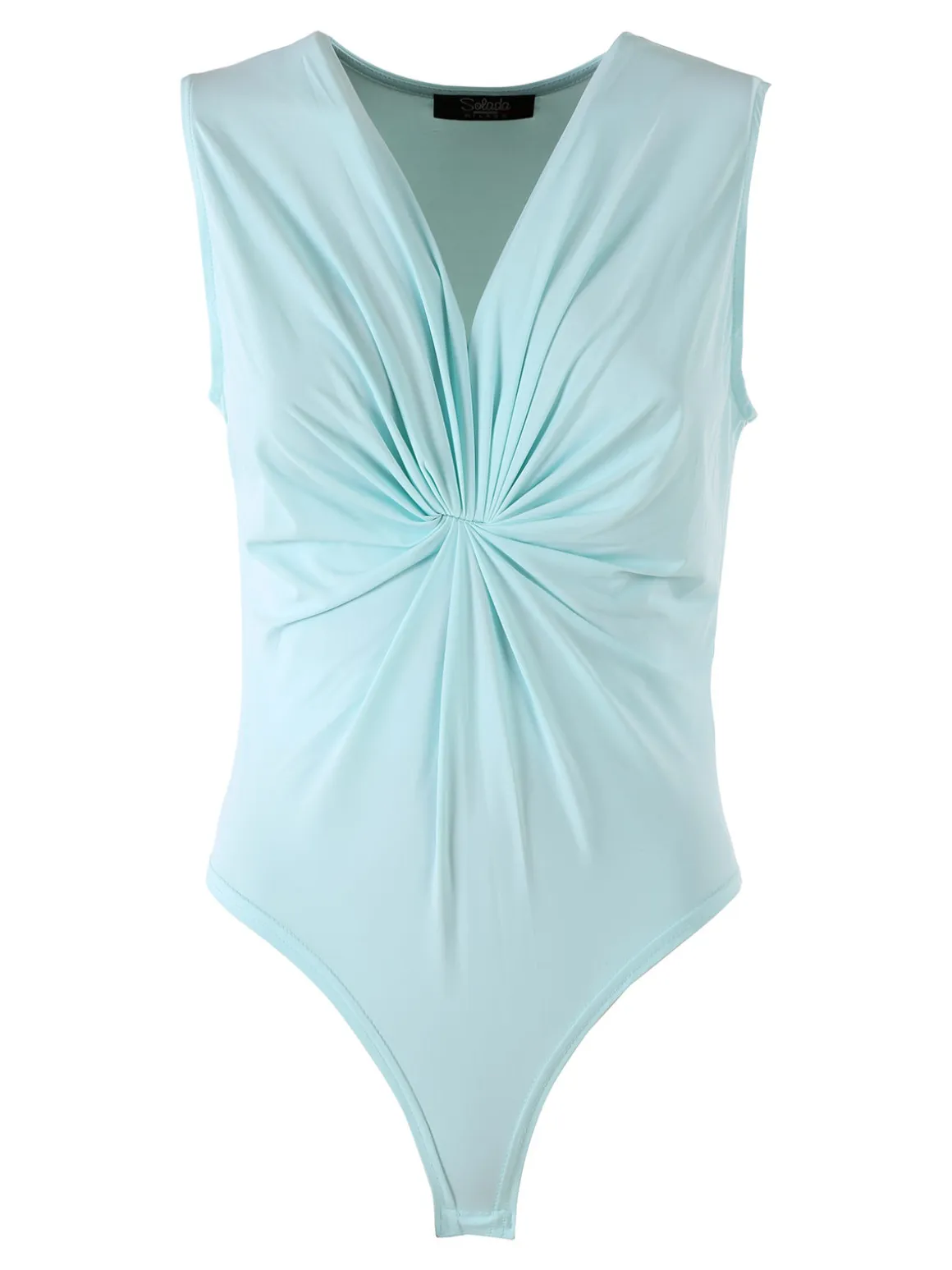 Solada Body donna smanicato con scollo a V - acqua marina