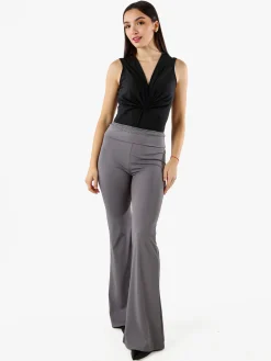 Solada Body donna smanicato con scollo a V - nero
