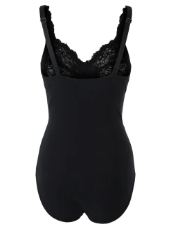 Solada Body intimo donna modellante con dettagli pizzo COPPA B - nero