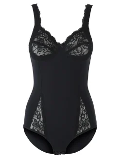 Solada Body intimo donna modellante con dettagli pizzo COPPA B - nero
