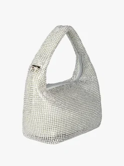 Solada Borsa a mano con strass - argento