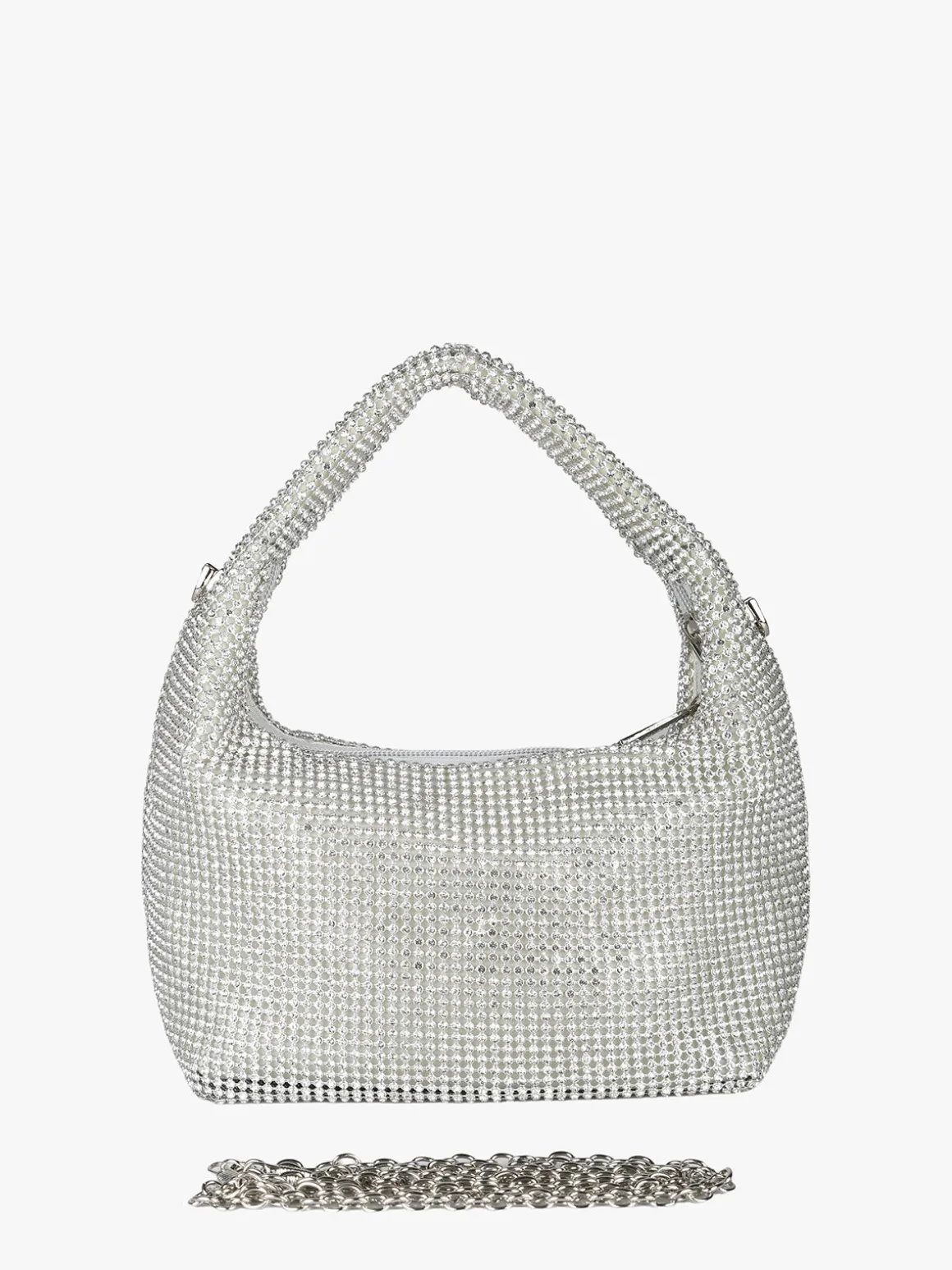 Solada Borsa a mano con strass - argento