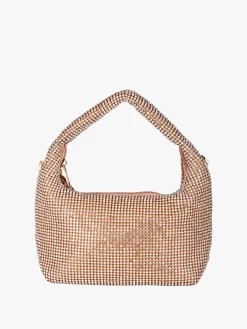 Solada Borsa a mano con strass - champagne