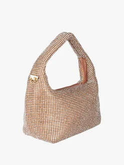 Solada Borsa a mano con strass - champagne