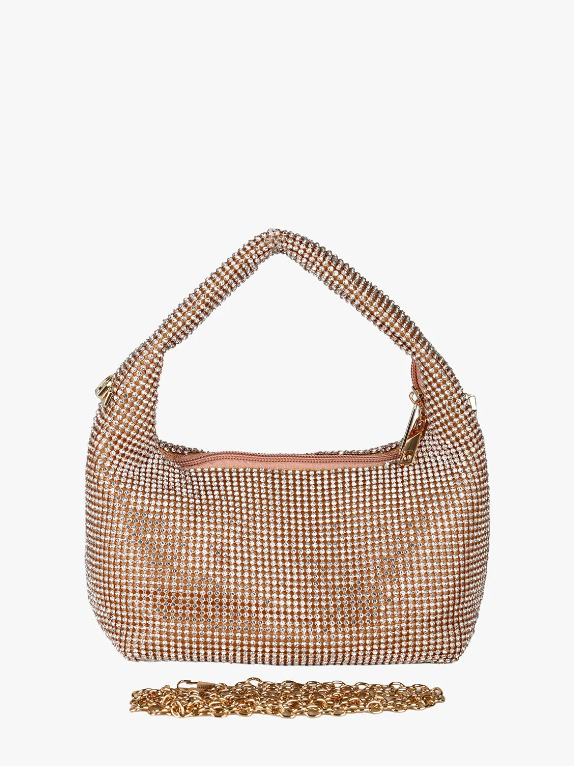 Solada Borsa a mano con strass - champagne