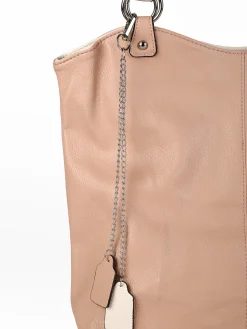 Solada Borsa a spalla da donna in ecopelle - rosa