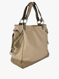 Solada Borsa a spalla da donna bicolore - taupe