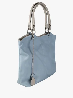 Solada Borsa a spalla da donna in ecopelle - azzurro
