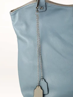 Solada Borsa a spalla da donna in ecopelle - azzurro