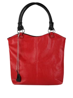 Solada Borsa a spalla da donna in ecopelle - rosso