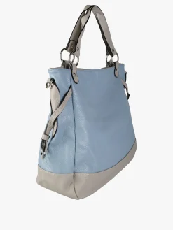 Solada Borsa a spalla da donna bicolore - azzurro