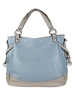 Solada Borsa a spalla da donna bicolore - azzurro