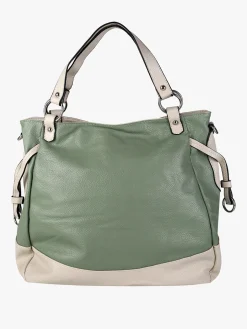 Solada Borsa a spalla da donna bicolore - acqua marina