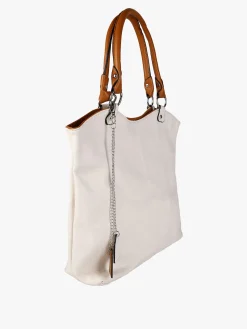 Solada Borsa a spalla da donna in ecopelle - panna