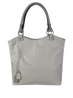 Solada Borsa a spalla da donna in ecopelle - grigio chiaro