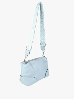 Solada Borsa a tracolla da donna in ecopelle - azzurro