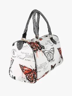 Solada Borsa bauletto da donna con stampa farfalle - arancione
