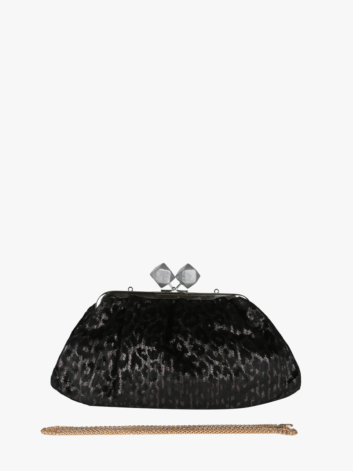 Solada Borsa clutch da donna animalier - argento