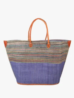 Solada Borsa da mare in paglia colorata