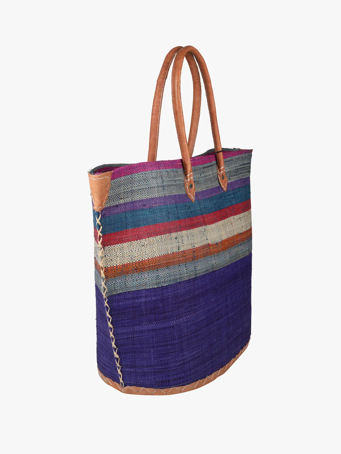 Solada Borsa da mare in paglia colorata
