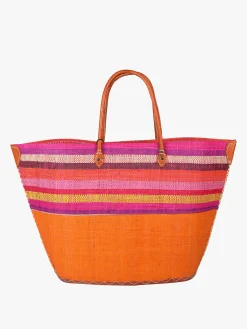 Solada Borsa da mare in paglia colorata