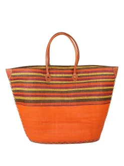 Solada Borsa da mare in paglia colorata