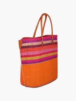 Solada Borsa da mare in paglia colorata
