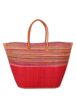 Solada Borsa da mare in paglia colorata
