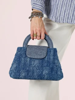 Solada Borsa donna a mano in jeans - blu