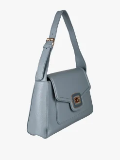 Solada Borsa donna a spalla con chiusura a girello - azzurro