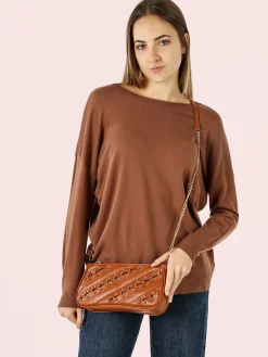 Solada Borsa donna con intrecci - marrone