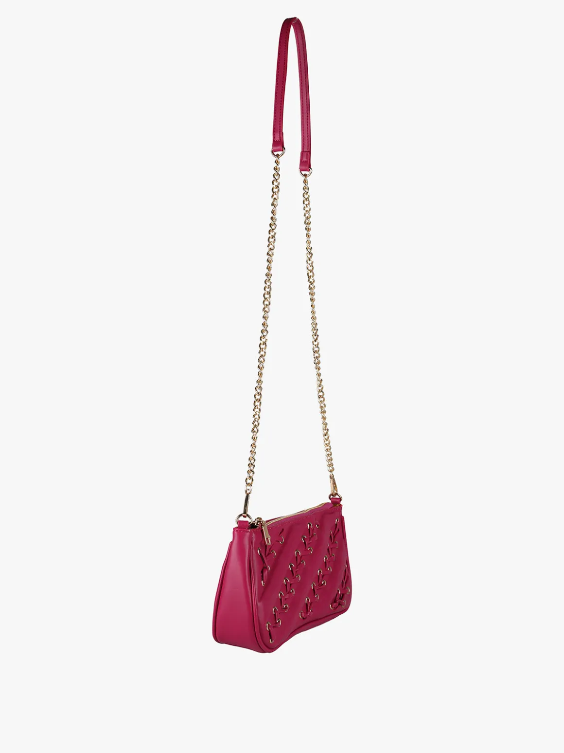Solada Borsa donna con intrecci - fucsia