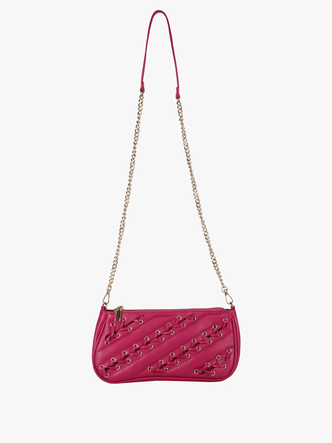 Solada Borsa donna con intrecci - fucsia
