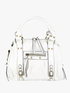 Solada Borsa donna frame con doppi manici - bianco