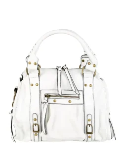 Solada Borsa donna frame con doppi manici - bianco