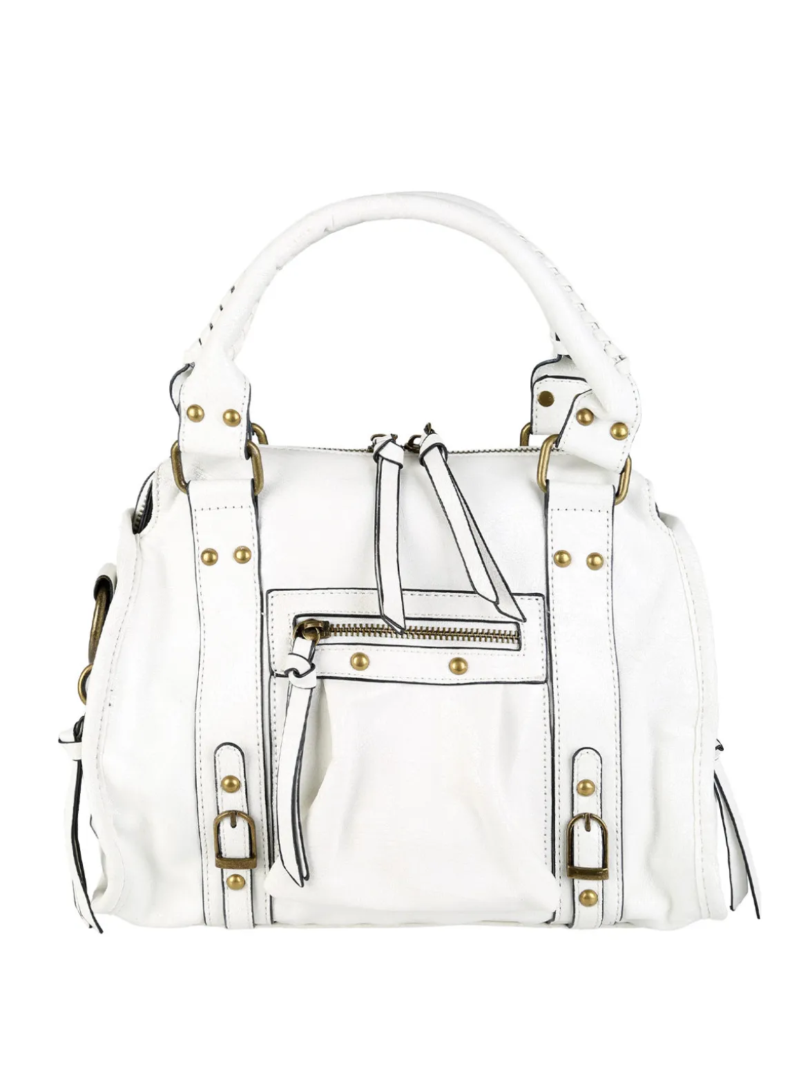 Solada Borsa donna frame con doppi manici - bianco