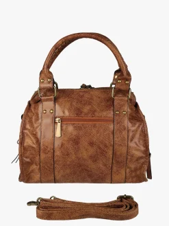 Solada Borsa donna frame con doppi manici - marrone