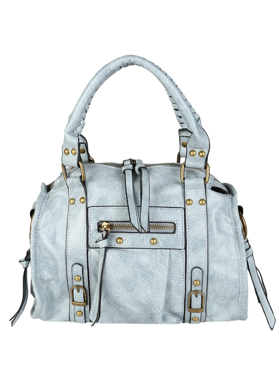 Solada Borsa donna frame con doppi manici - azzurro