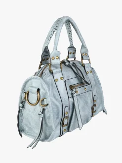Solada Borsa donna frame con doppi manici - azzurro