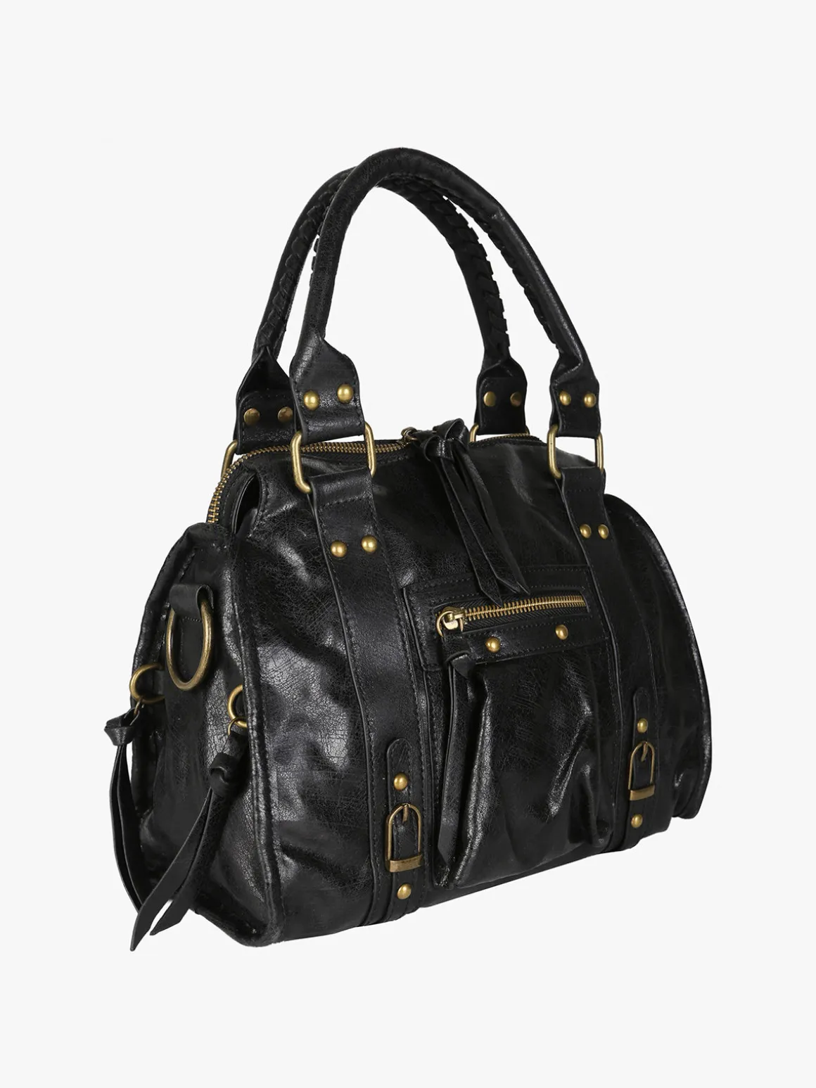 Solada Borsa donna frame con doppi manici - nero