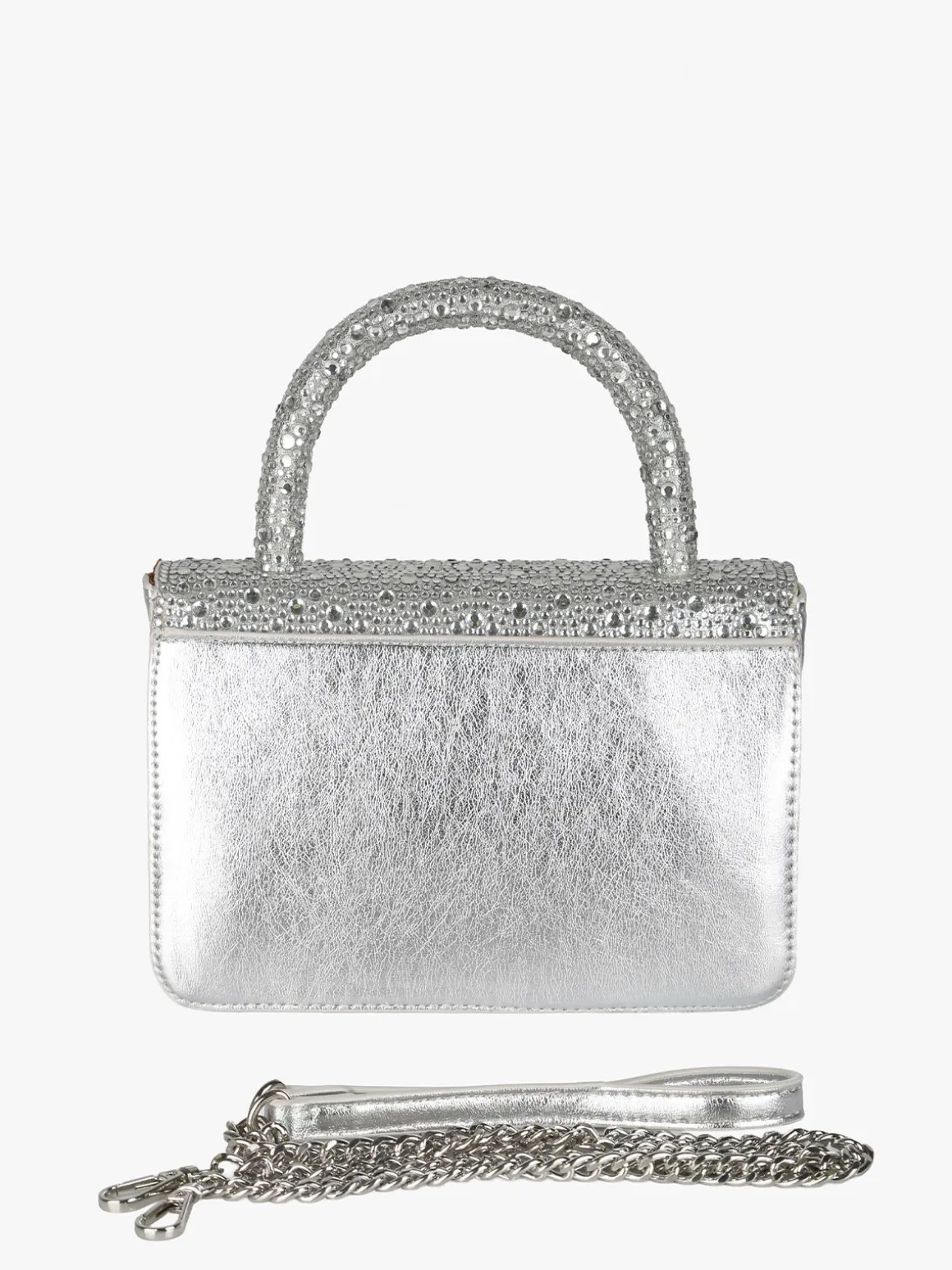 Solada Borsa donna gioiello con strass - bianco