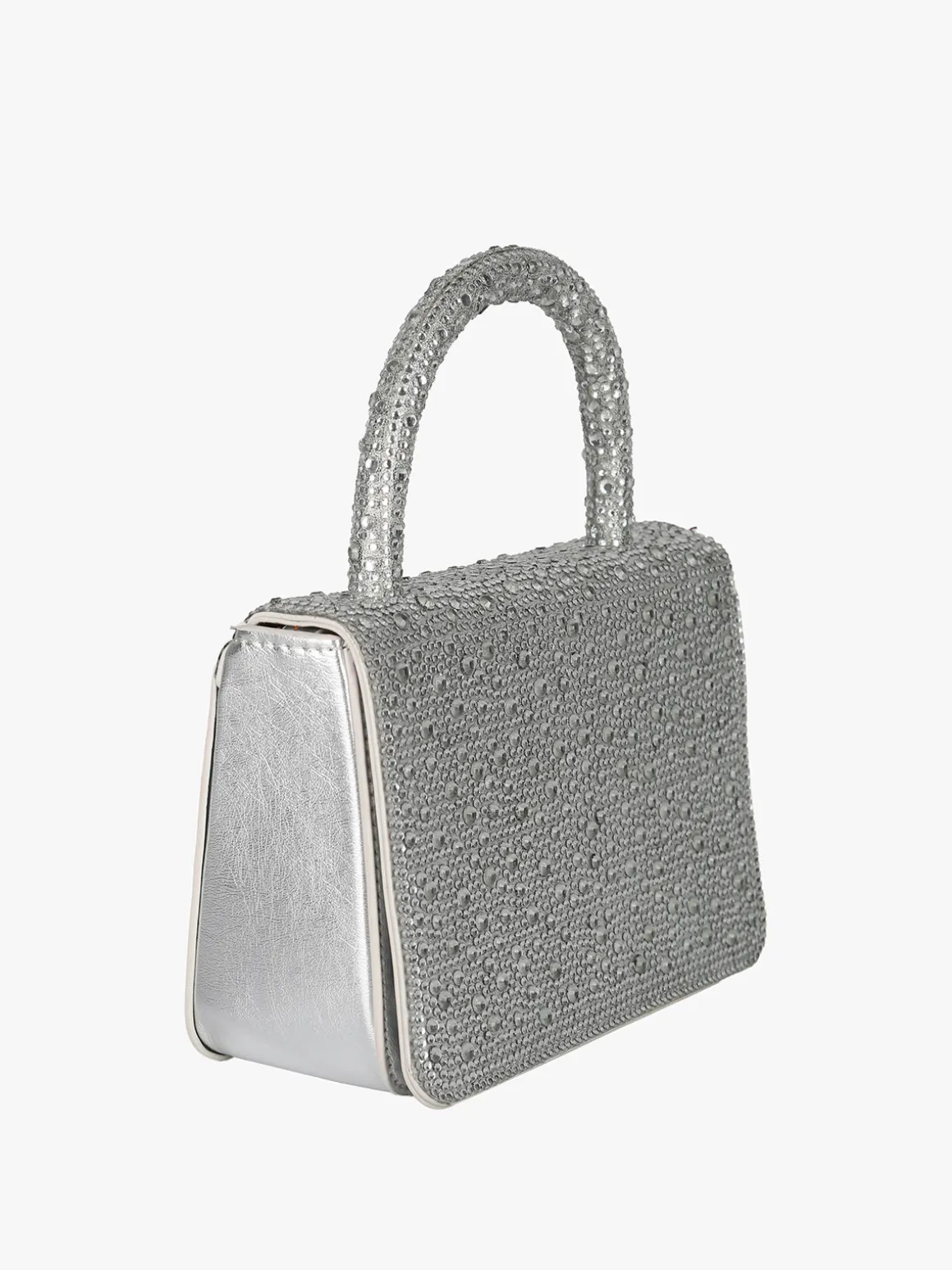 Solada Borsa donna gioiello con strass - bianco