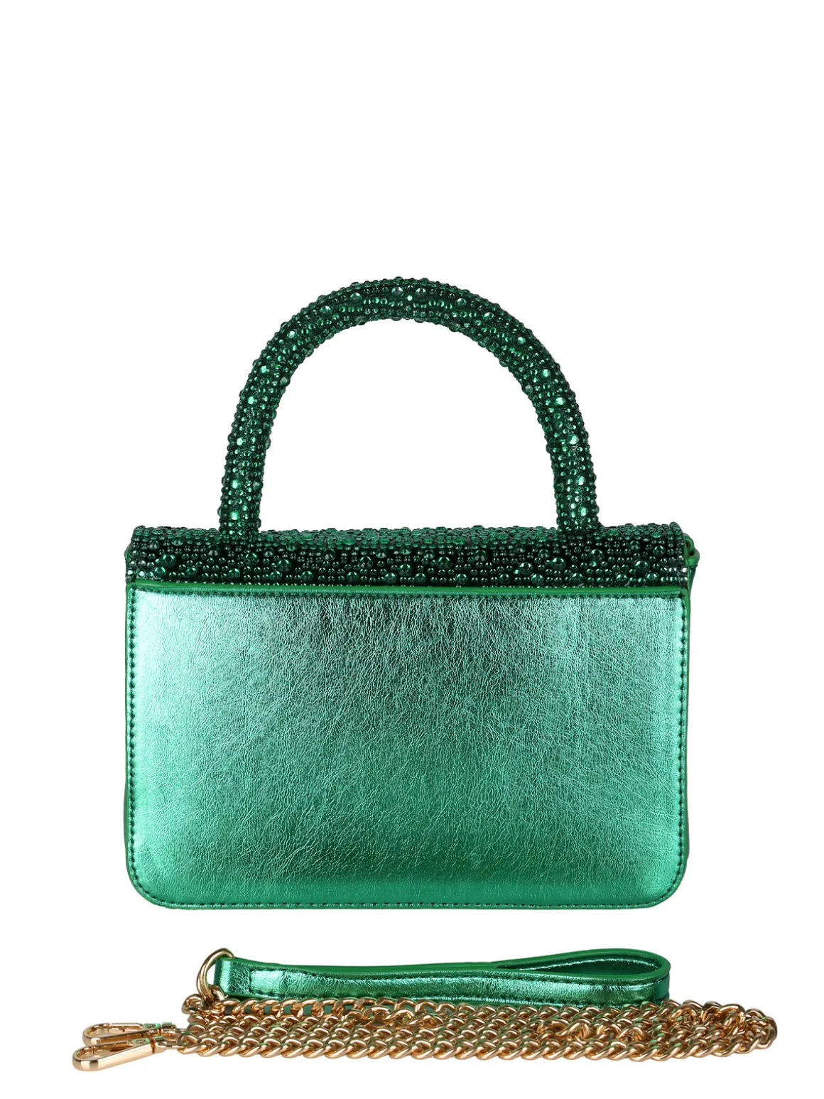 Solada Borsa donna gioiello con strass - verde
