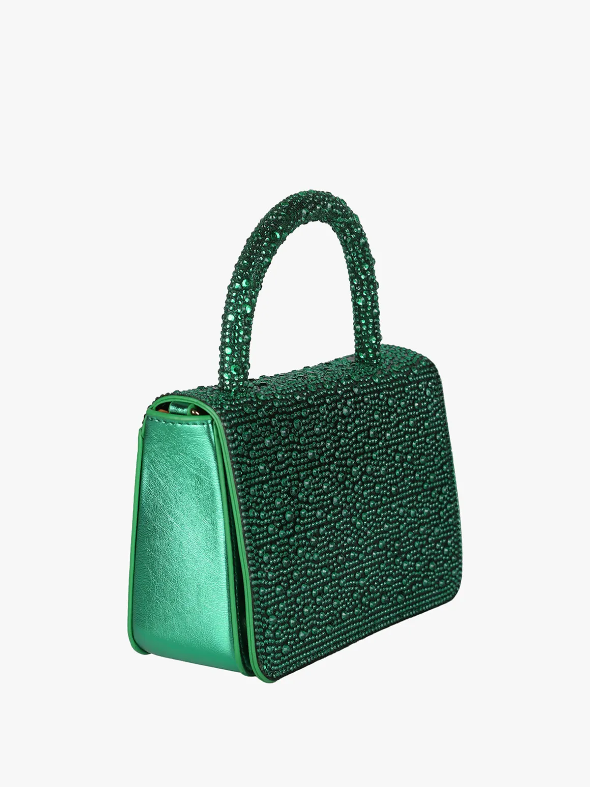 Solada Borsa donna gioiello con strass - verde
