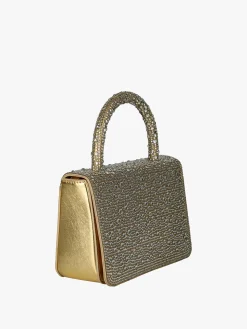 Solada Borsa donna gioiello con strass - oro