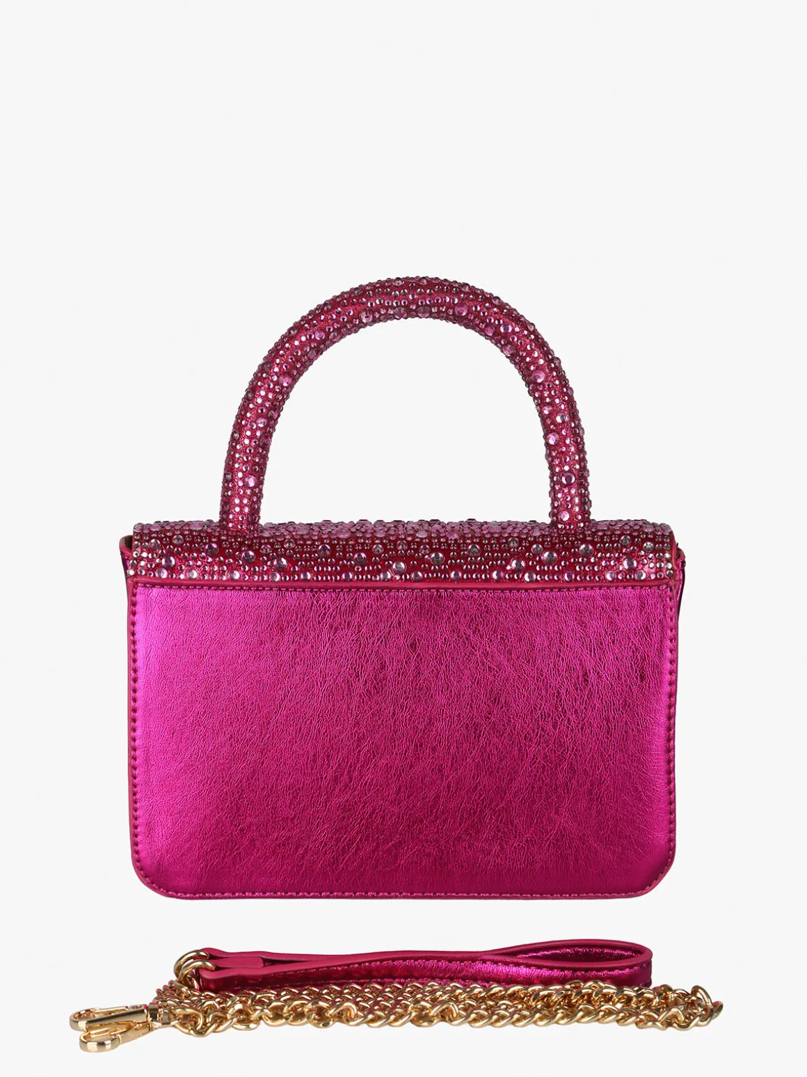Solada Borsa donna gioiello con strass - fucsia