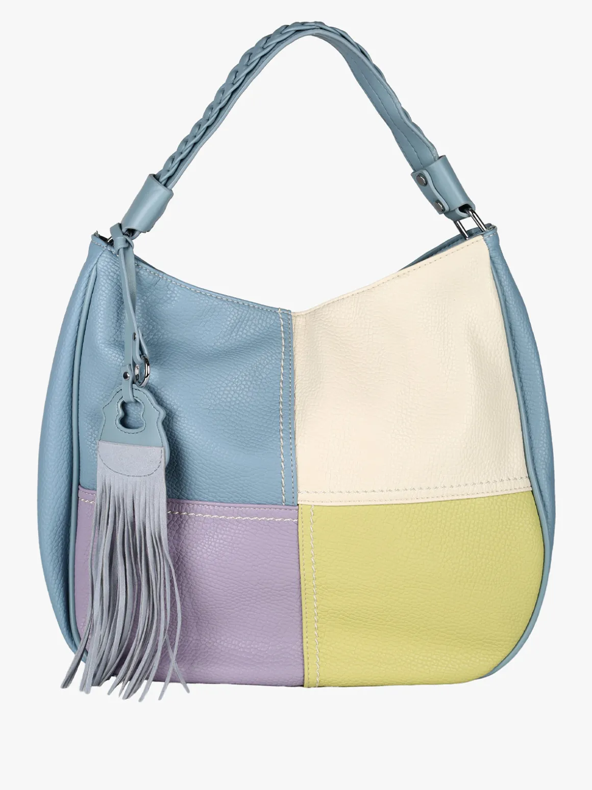 Solada Borsa donna hobo colorata - azzurro