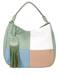 Solada Borsa donna hobo colorata - azzurro