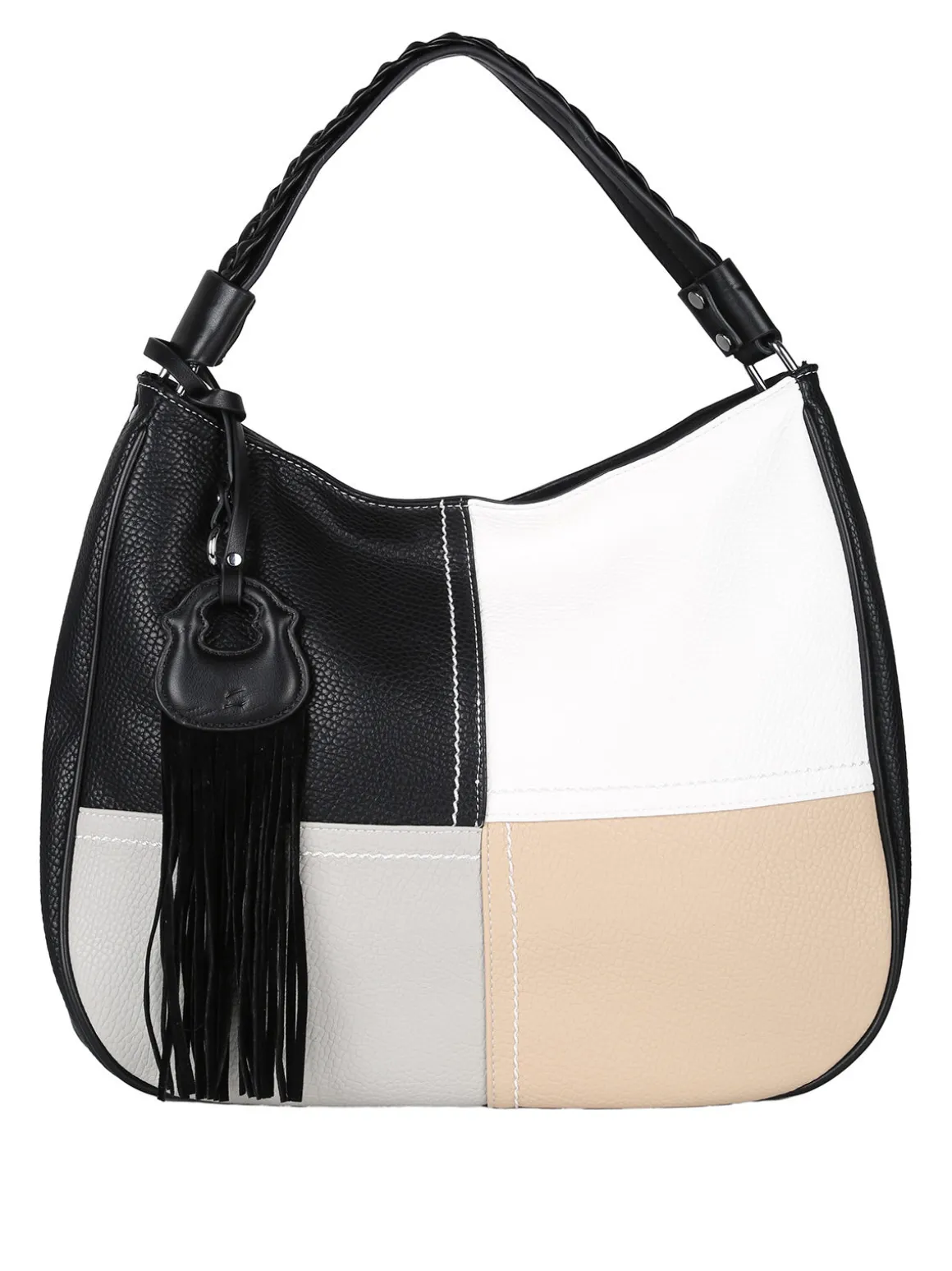 Solada Borsa donna hobo colorata - nero